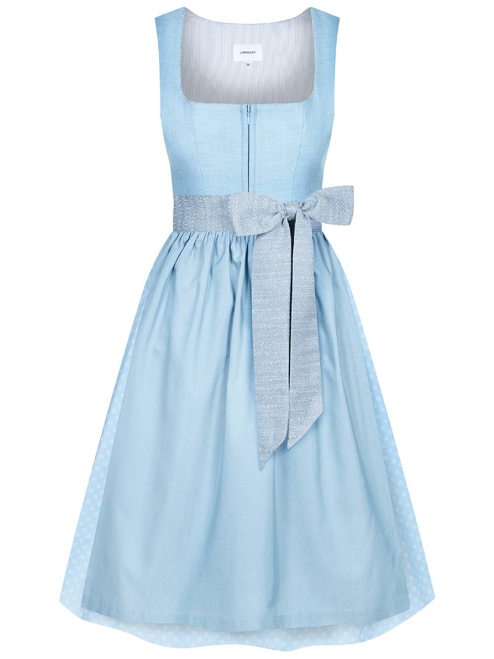 Limberry Hellblaues Dirndl mit Leinen-Mieder - ADA COOL BLUE Bis zu 60% Rabatt