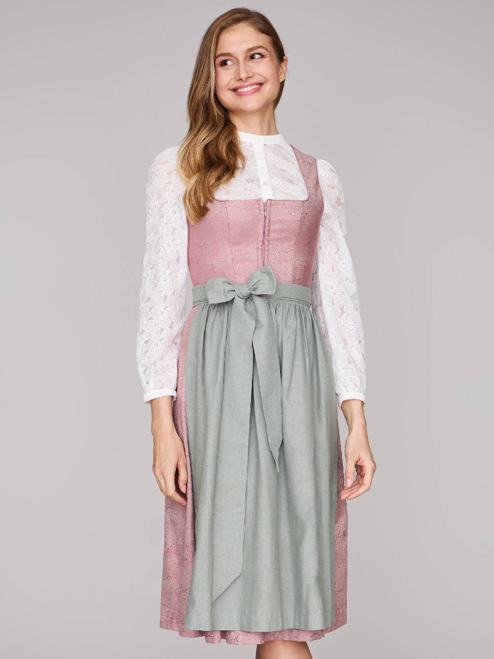 Limberry Rosa-farbenes Dirndl mit floralem Muster - CECILY ASH ROSE Bis zu 65% Rabatt