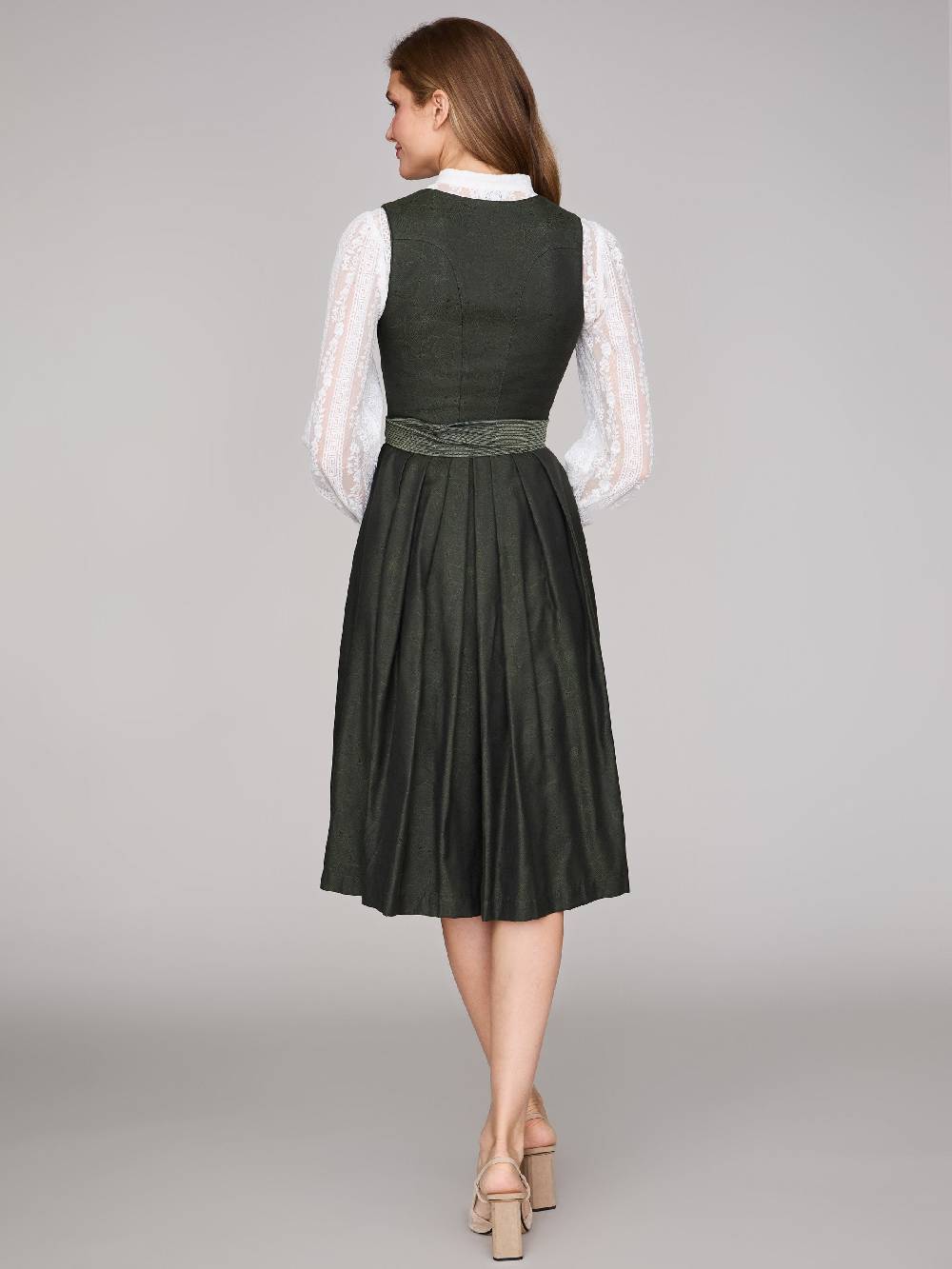 Limberry Dunkelgrünes Dirndl mit floralem Muster - CECILY PINE FLOWER Nur für heute