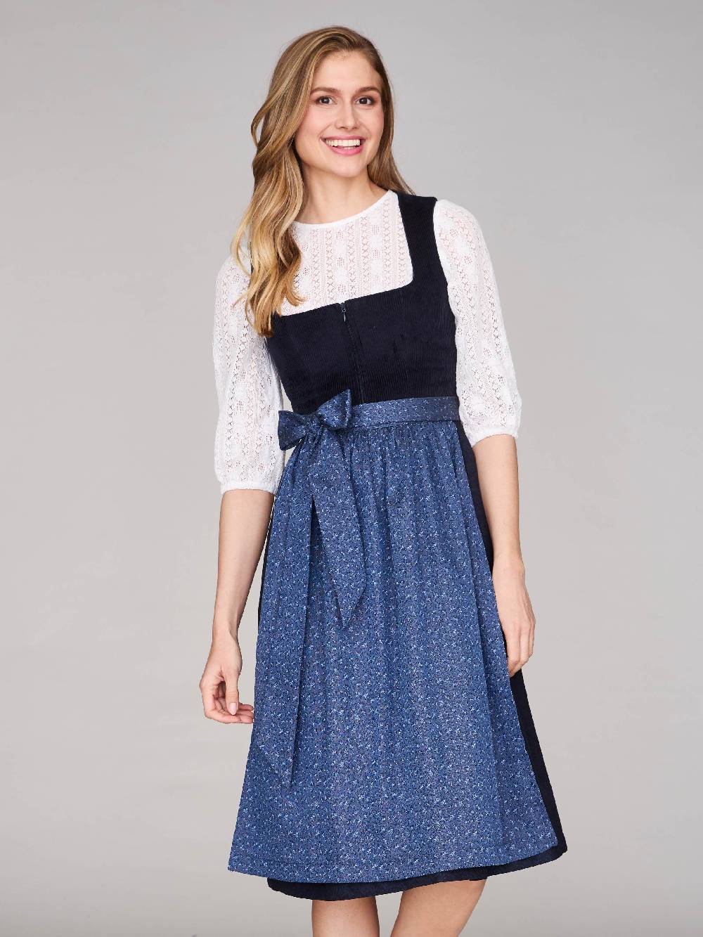 Limberry Dunkelblaues Dirndl mit Cord-Mieder - TIA NIGHT SKY Discount Store für neue Produkte