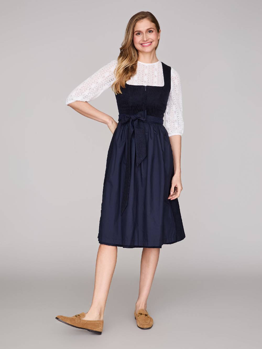 Limberry Dunkelblaues Dirndl mit Cord-Mieder - TIA NIGHT SKY Discount Store für neue Produkte