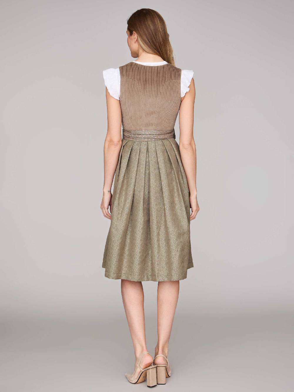 Limberry Braunes Dirndl mit Cord-Mieder - TIA DESERT TAUPE Super Rabatt