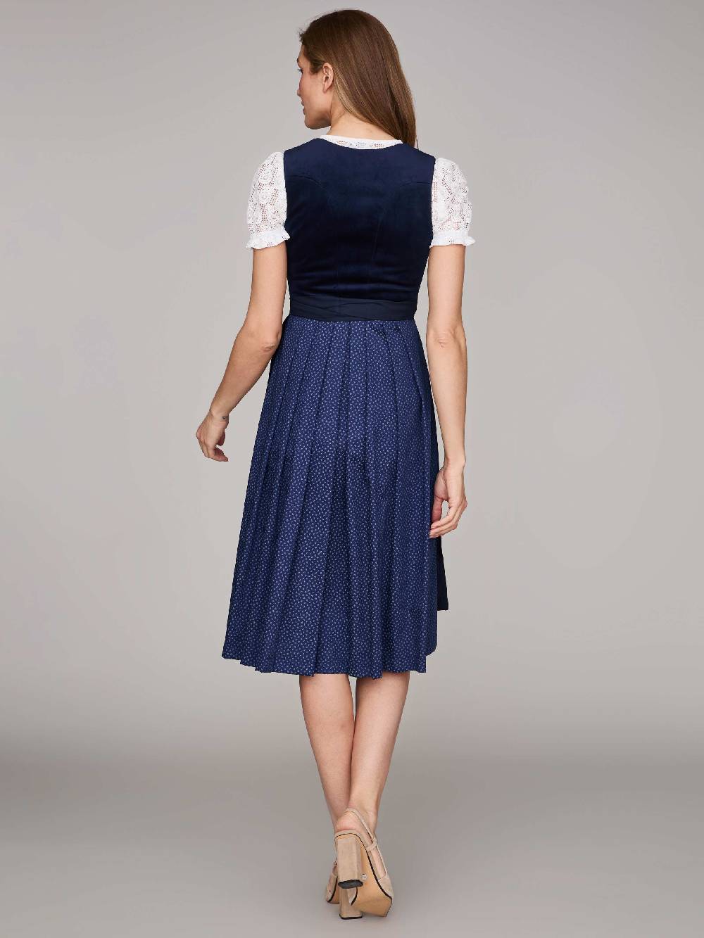 Limberry Dunkelblaues Dirndl mit Samt-Mieder - CLARISSA PAGEANT BLUE Riesige Rabatte
