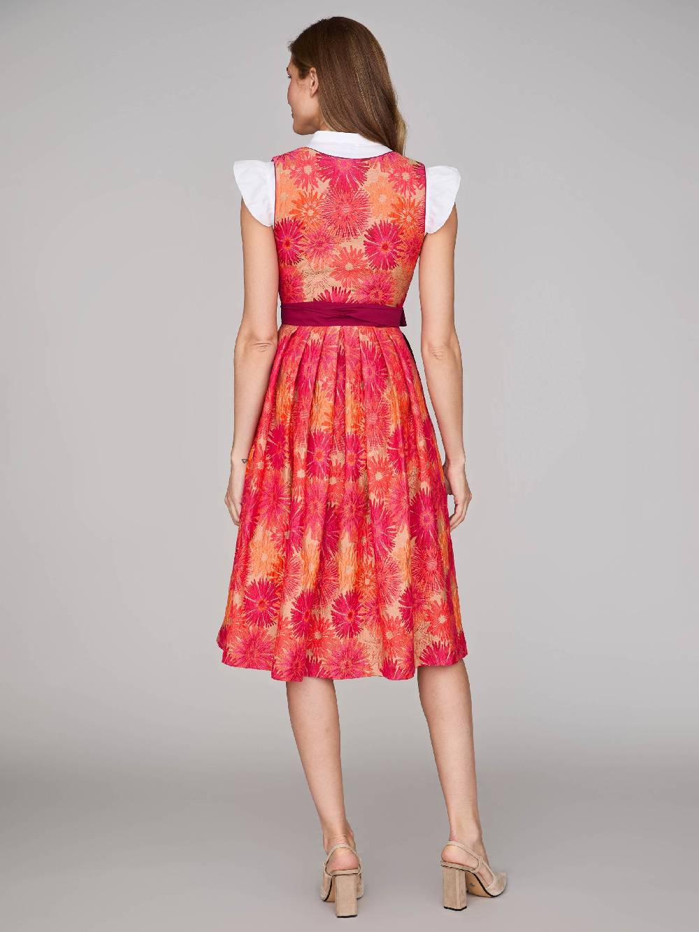 Limberry Pinkes Dirndl mit Blumenmuster - DAHLIA GERANIUM Limitierter Zeitrabatt
