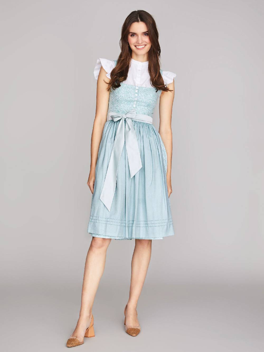 Limberry Türkis-farbenes Dirndl mit Blumenmuster - FIONA TÜRKIS Cyber Monday