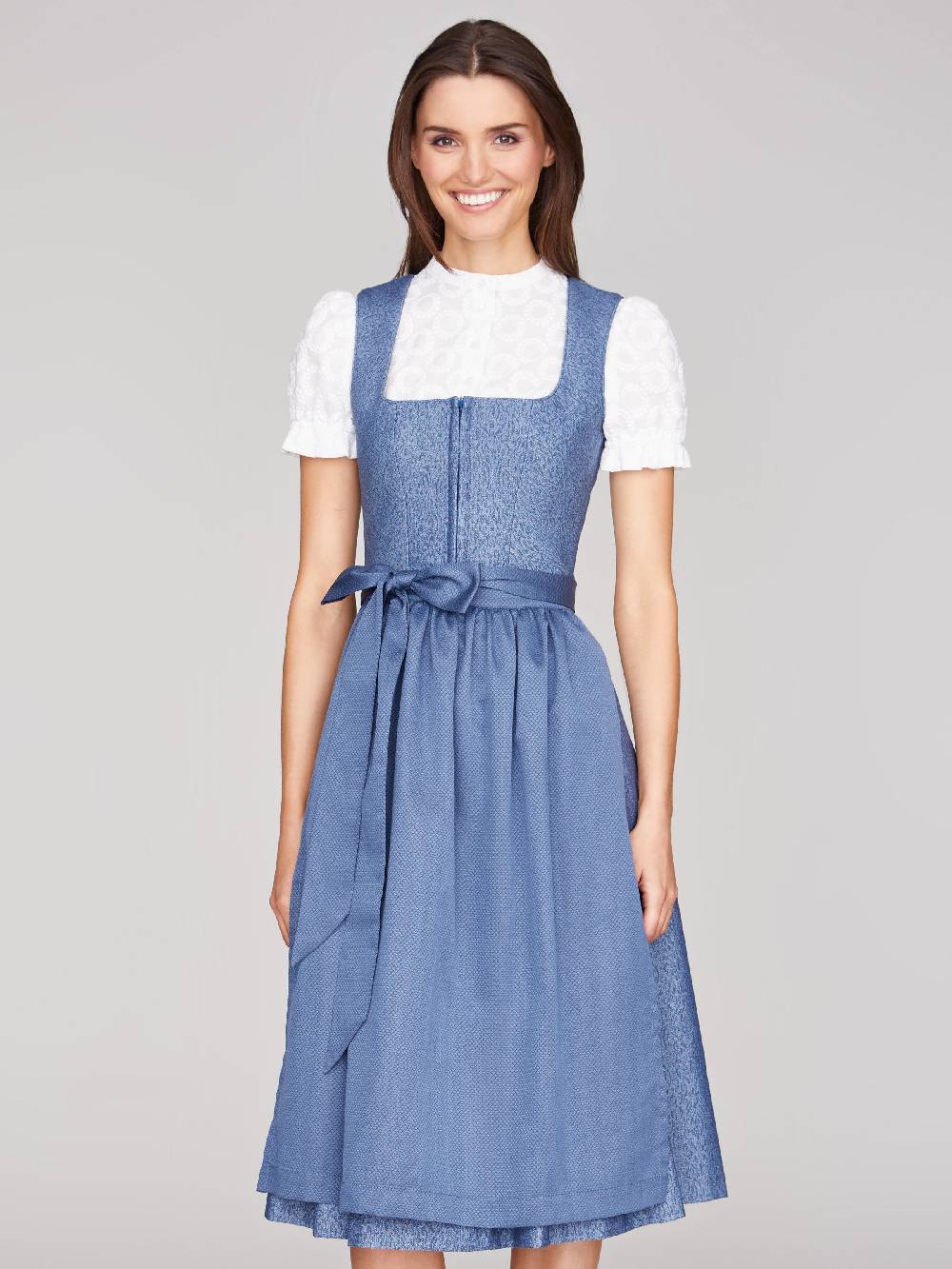 Limberry Hochgeschlossene Dirndlbluse in Weiß - LISA Top Angebot