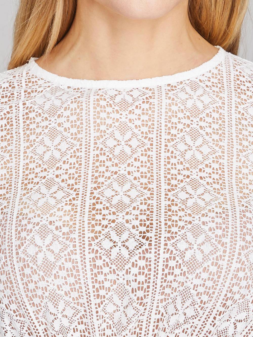 Limberry Weiße Dirndlbluse mit trachtigem Muster - VALENTINA Große Rabatte