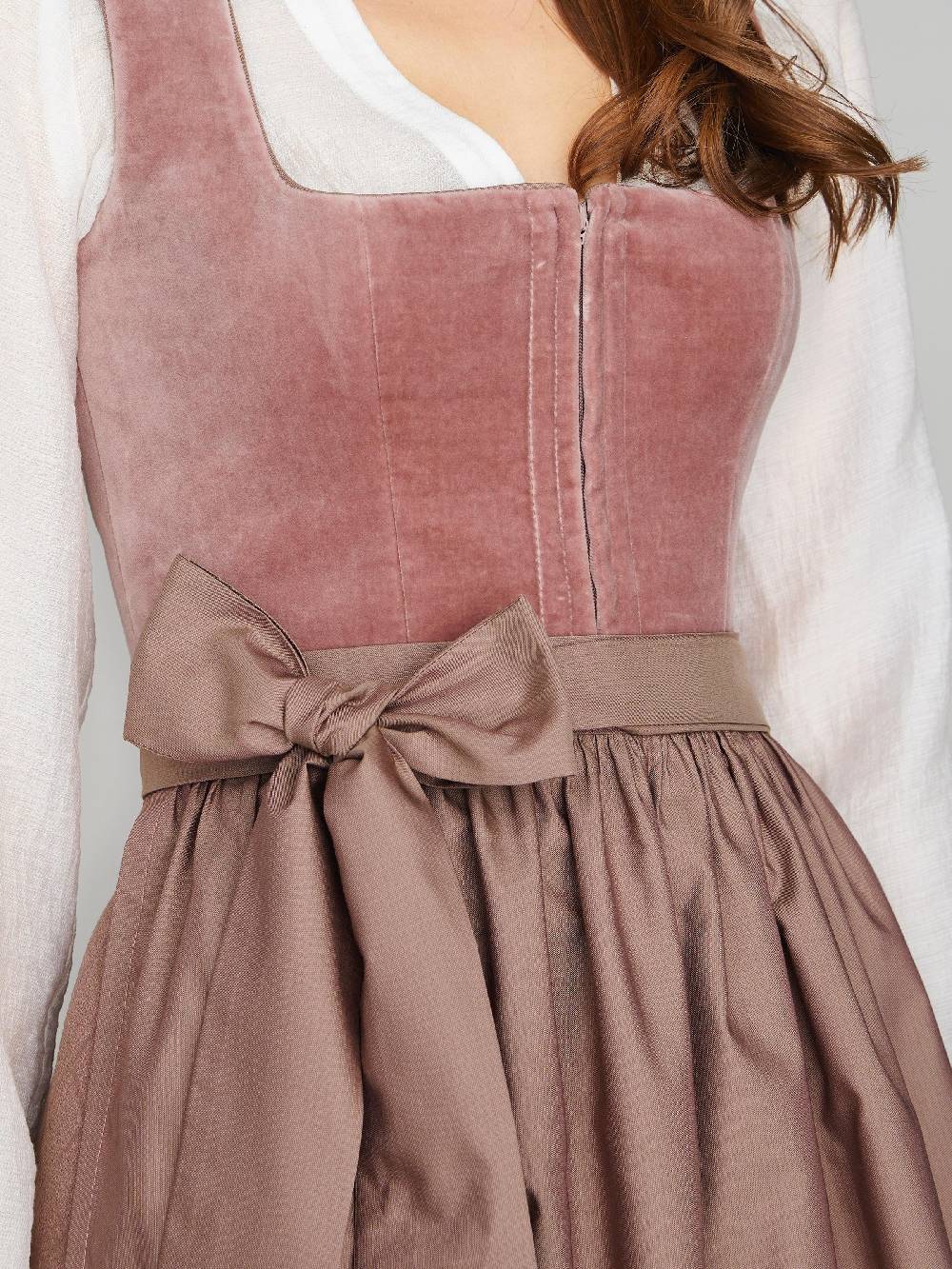 Limberry Rosa-farbenes Dirndl mit Samt-Mieder - DELILAH DUSTY ROSE VIP-Rabatte
