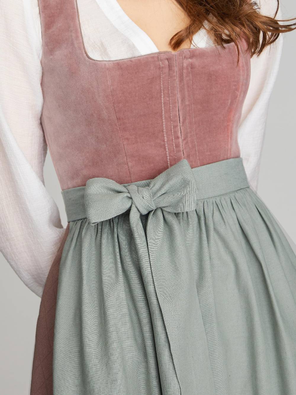 Limberry Rosa-farbenes Dirndl mit Samt-Mieder - DELILAH DUSTY ROSE VIP-Rabatte
