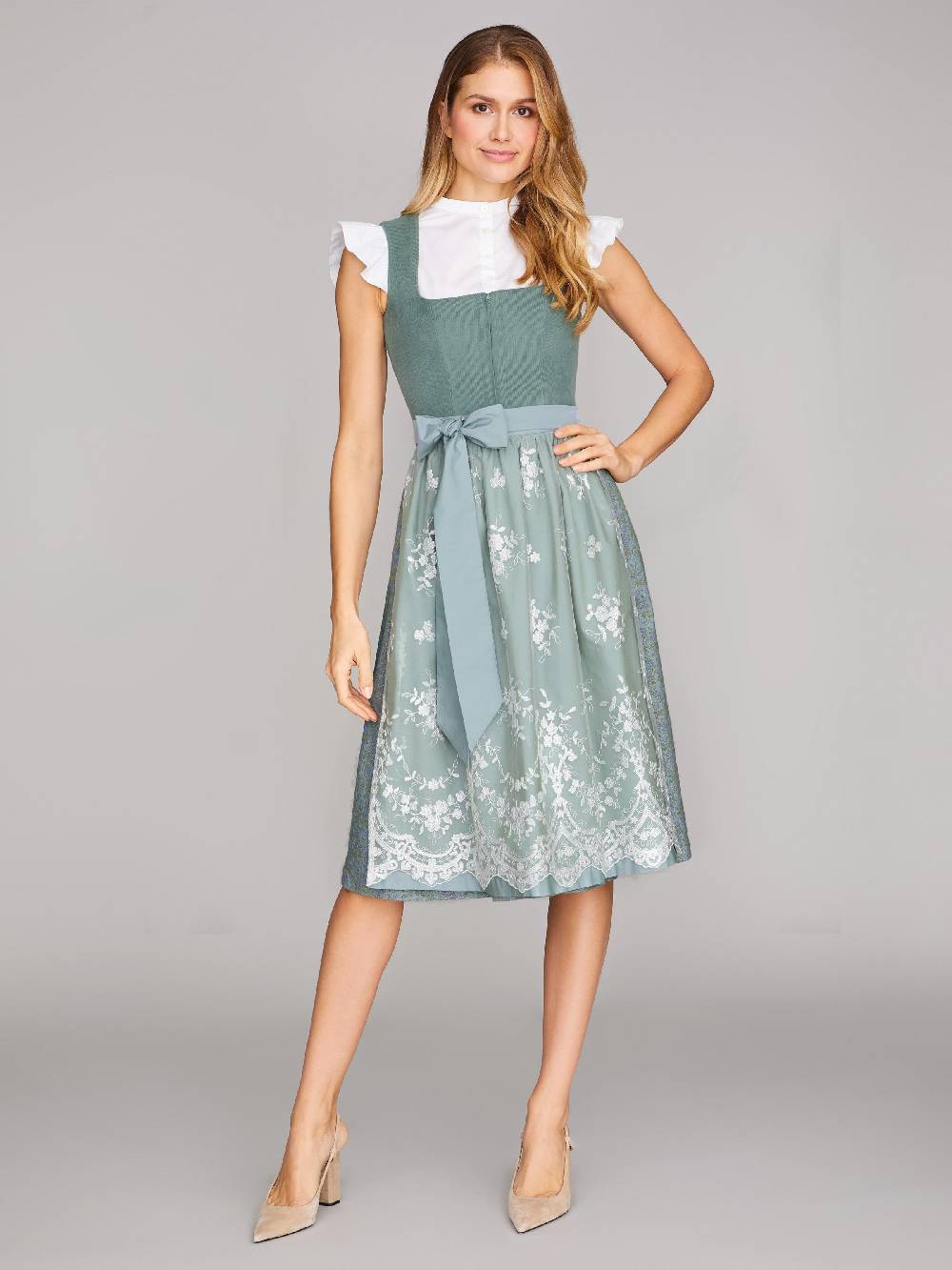 Limberry Pistaziengrünes Dirndl mit Cord-Mieder - CAMILLE PISTACHIO Zeitbegrenzte Promotion