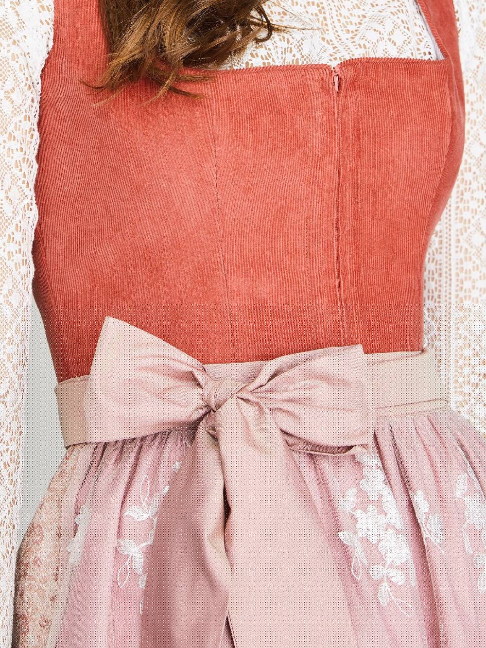 Limberry Coral-farbenes Dirndl mit Cord-Mieder - CAMILLE DUSTY ROSE Bis zu 50% Rabatt