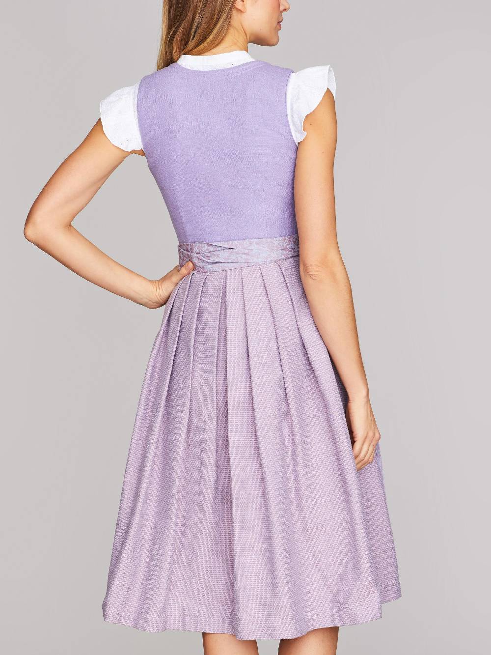 Limberry Lavendel-farbenes Dirndl mit Schnursteppung - CLAIRE LAVENDER Riesige Rabatte