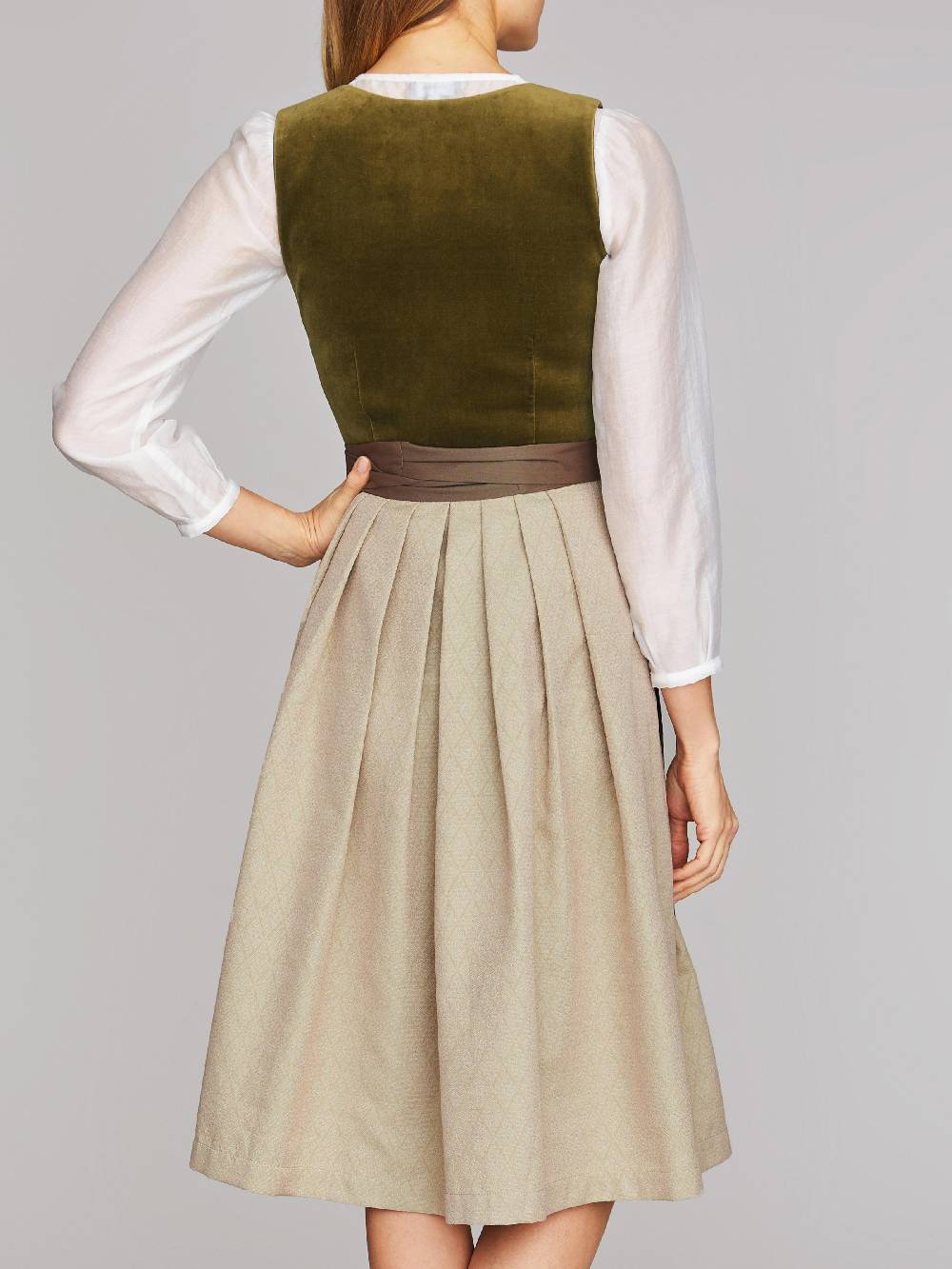 Limberry Olivgrünes Dirndl mit Samt-Mieder - DELILAH OLIVE Speichern exportieren
