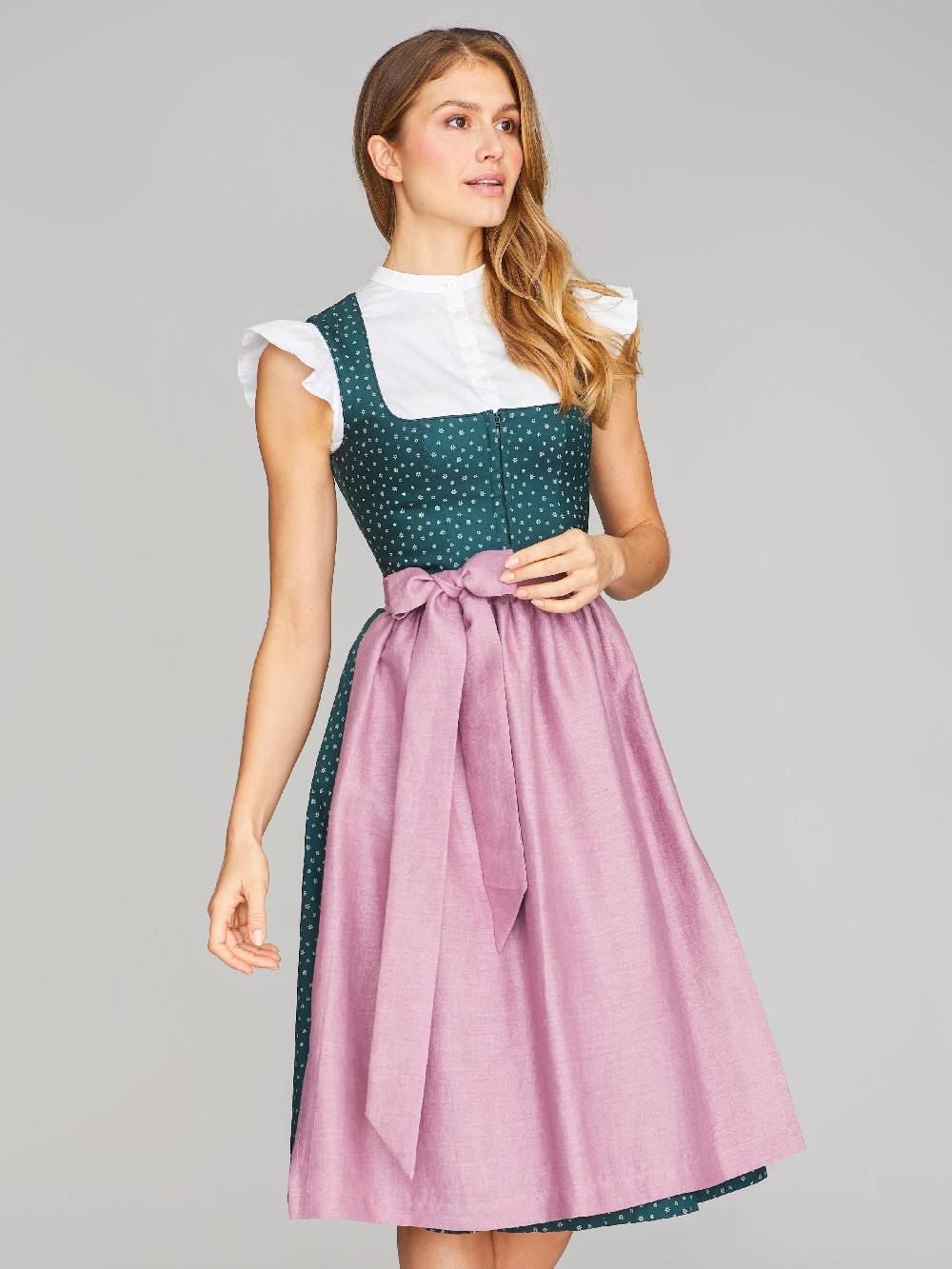 Limberry Grünes Waschdirndl mit Streublumen - OPHELIA EMERALD Black Friday Preise
