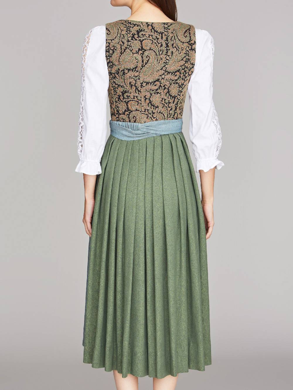 Limberry Gemustertes Dirndl mit Leinen-Mieder - ANNABELLE SCHWARZ Rabatte dieses Monats