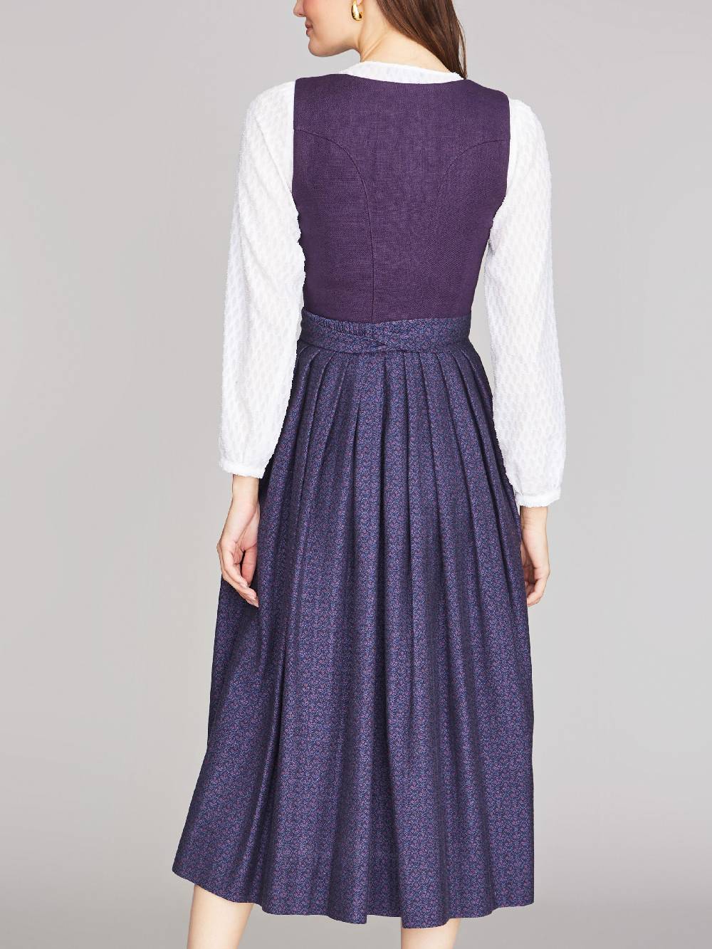Limberry Brombeerfarbenes Dirndl aus Leinen - ANNABELLE BROMBEER Online