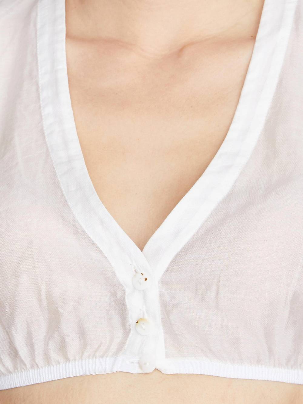 Limberry Weiße Kurzarm-Dirndlbluse - LIZ UNI Auslauf