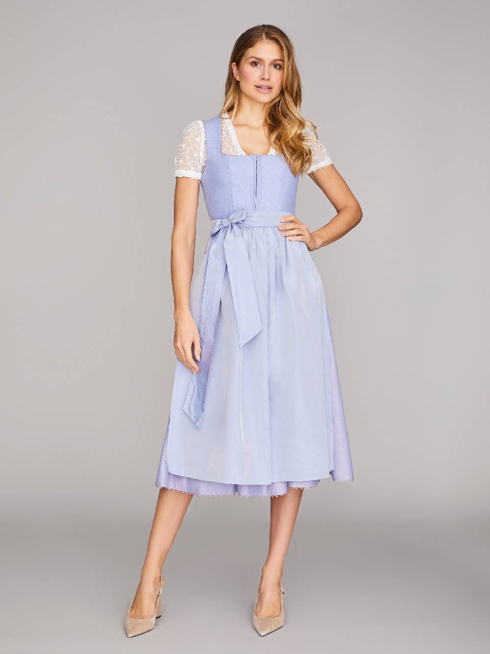 Limberry Dirndl mit Leinen-Mieder in Flieder - MÜNCHEN FLIEDER Fabrikverkauf