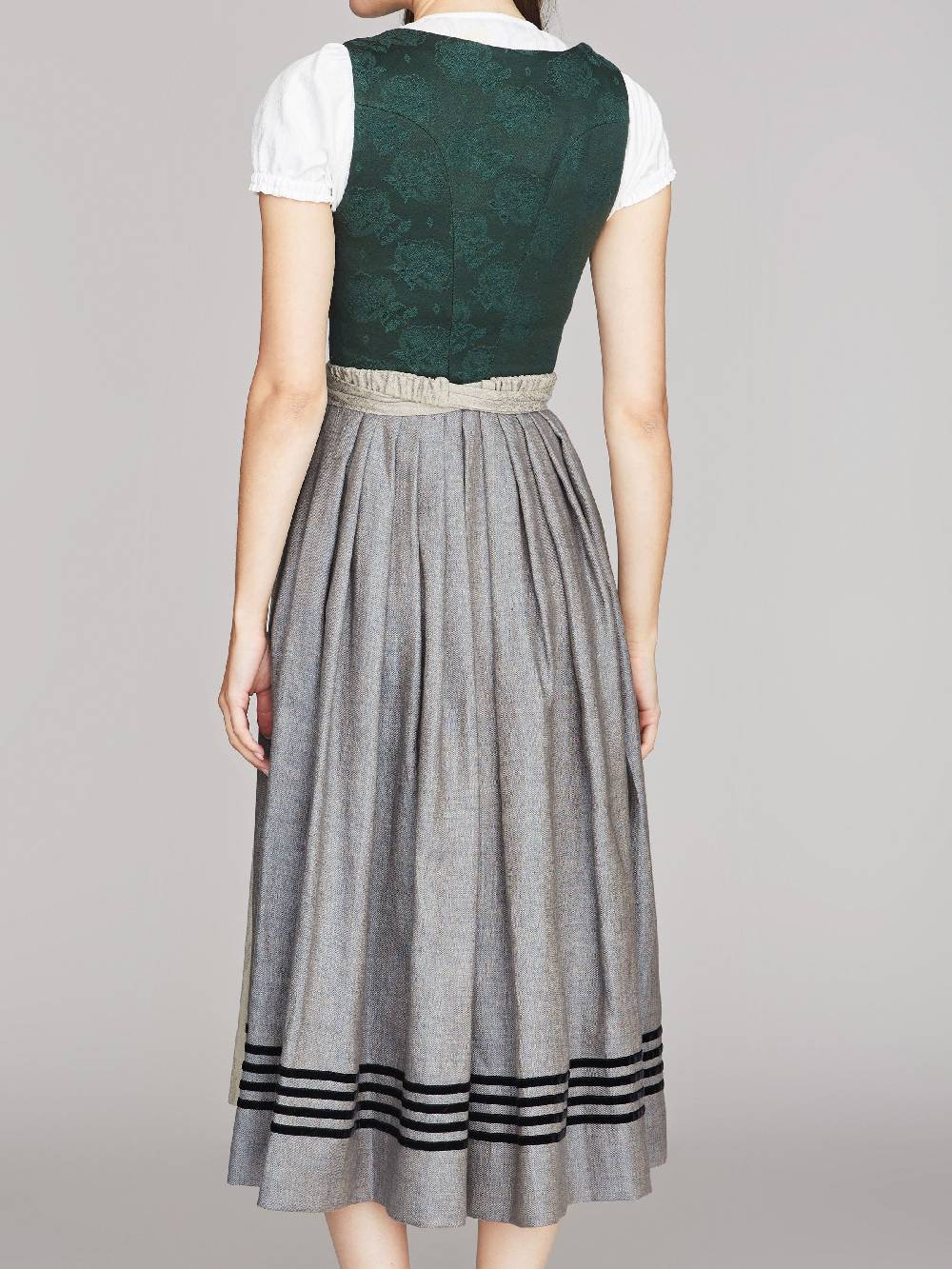 Limberry Tannengrünes Dirndl mit Blumen-Muster - MONIKA TANNE Blitzverkäufe
