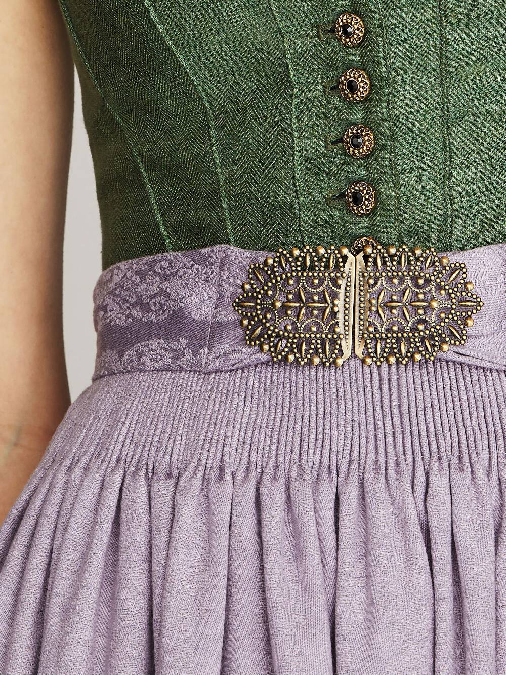 Limberry Kleegrünes Dirndl aus Leinen - ANNABELLE KLEEGRÜN Kostenloser Versand