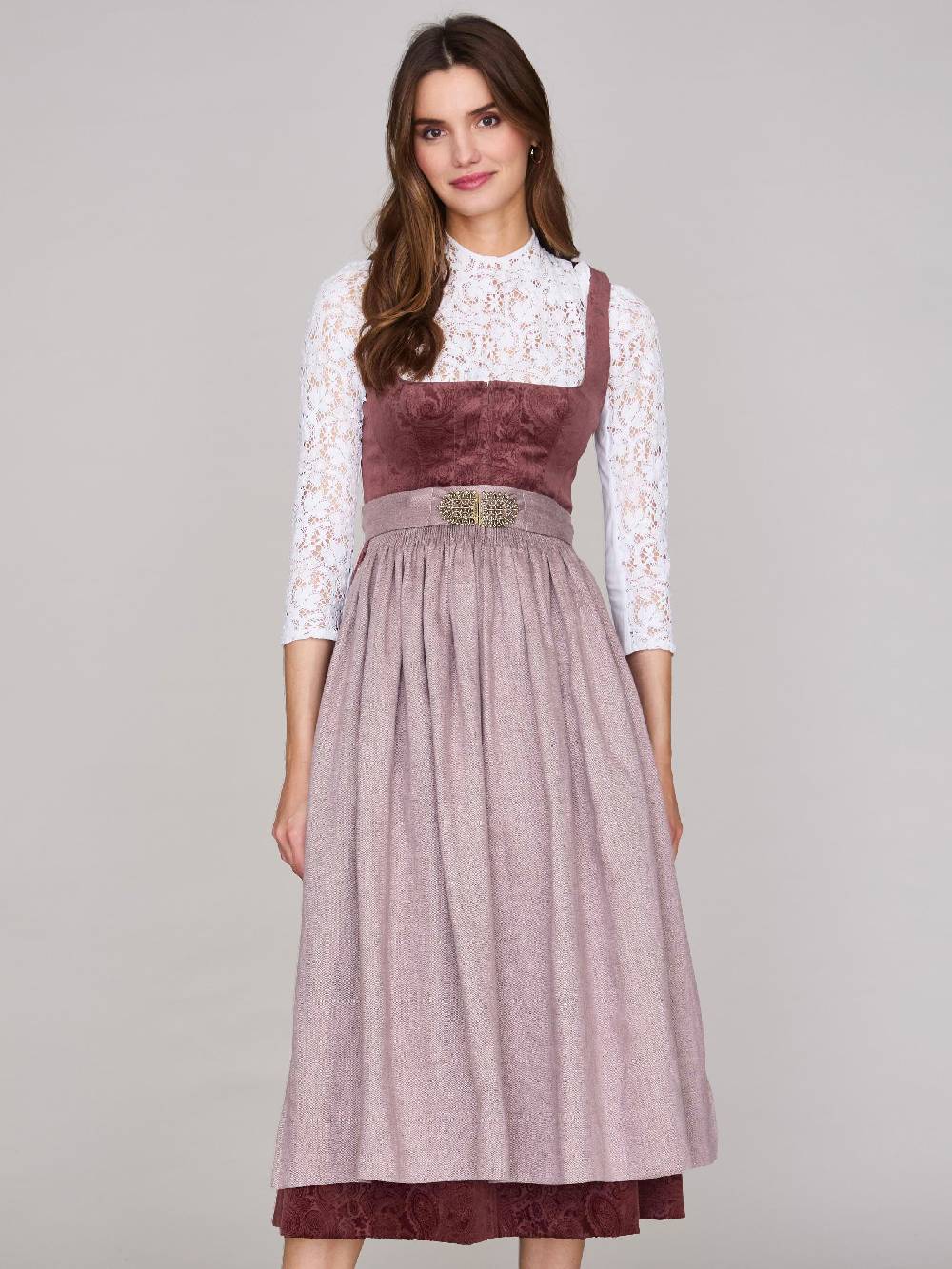Limberry Reinweiße Drindlbluse mit langen Ärmeln - ERNESTA Fabrik Onlineshop