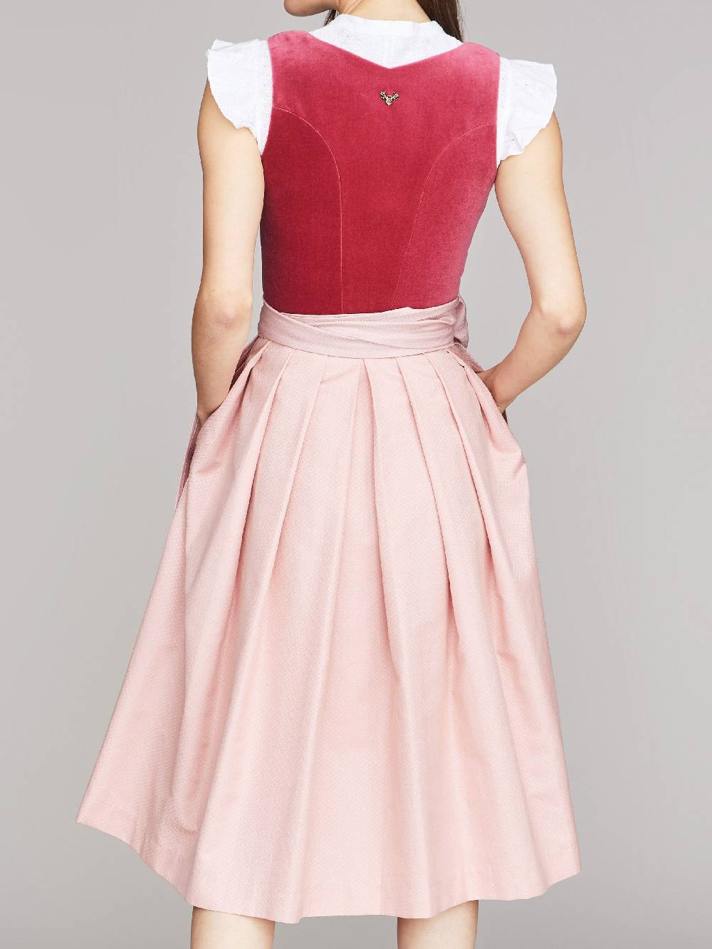 Limberry Pinkes Dirndl mit Samt-Mieder - JANNI VELVET TULIP Sonderangebot