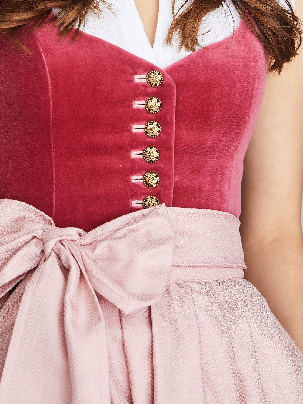 Limberry Pinkes Dirndl mit Samt-Mieder - JANNI VELVET TULIP Sonderangebot