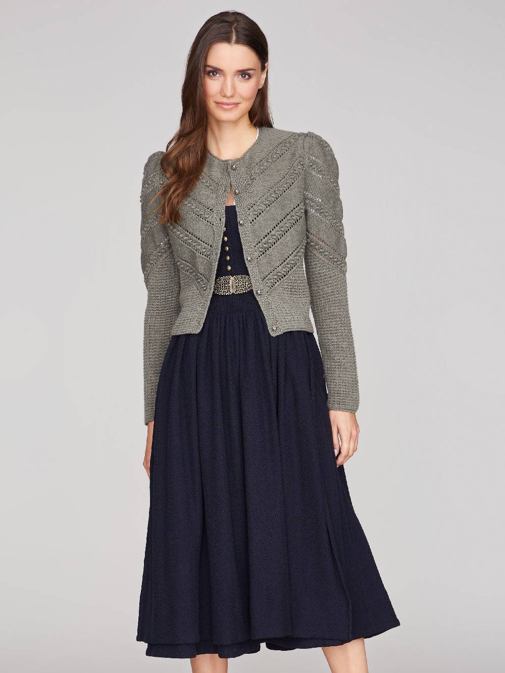 Limberry Thymian-grüne Strickjacke - OPHELIA THYMIAN Cyber Monday