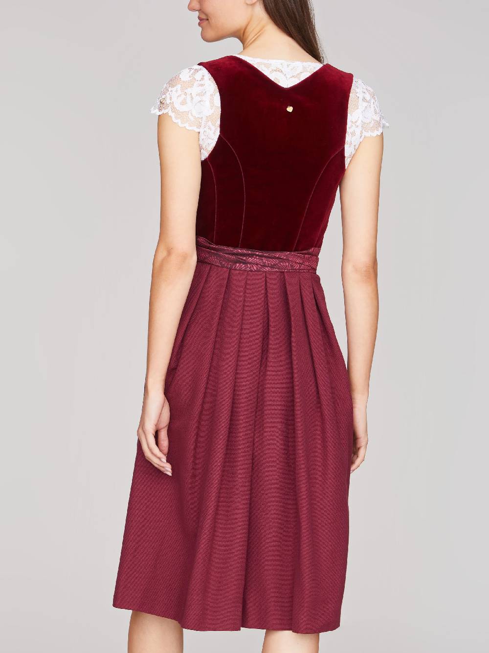 Limberry Dunkelrotes Dirndl mit Samt-Mieder - CAMILLA Muttertagsangebot
