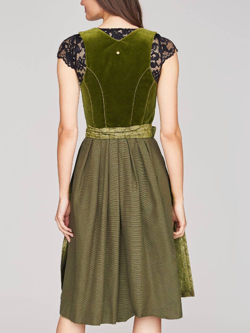 Limberry Olivgrünes Dirndl mit Samt-Mieder - CAMILLA Vatertagsangebot