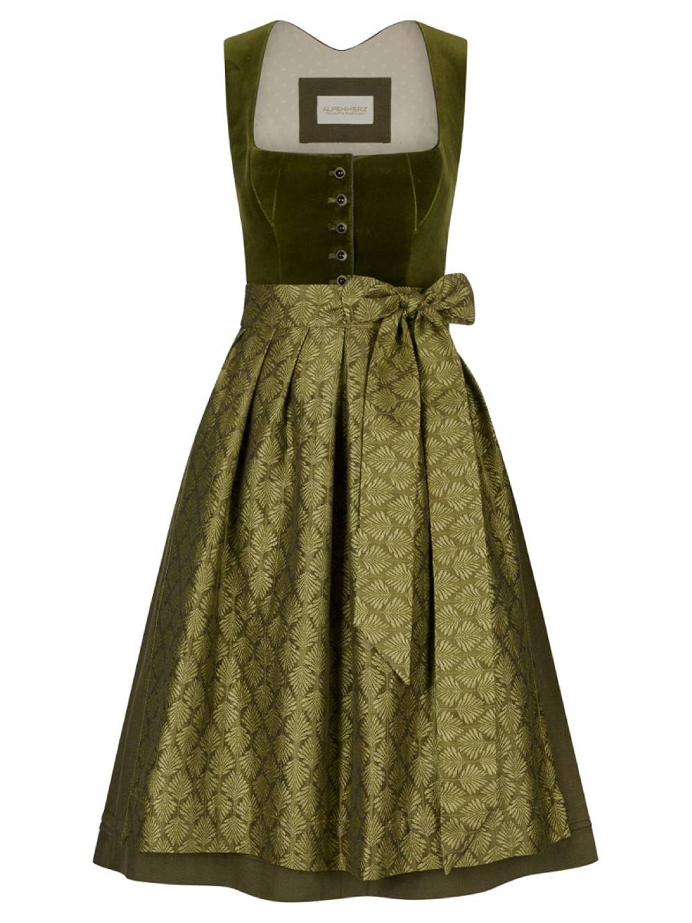 Limberry Olivgrünes Dirndl mit Samt-Mieder - CAMILLA Vatertagsangebot