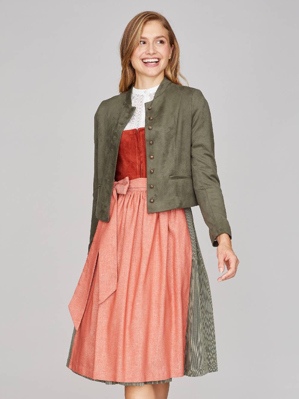 Limberry Olivgrüner Trachtenjanker aus Velours - MADISON OLIV GREEN Top Angebot