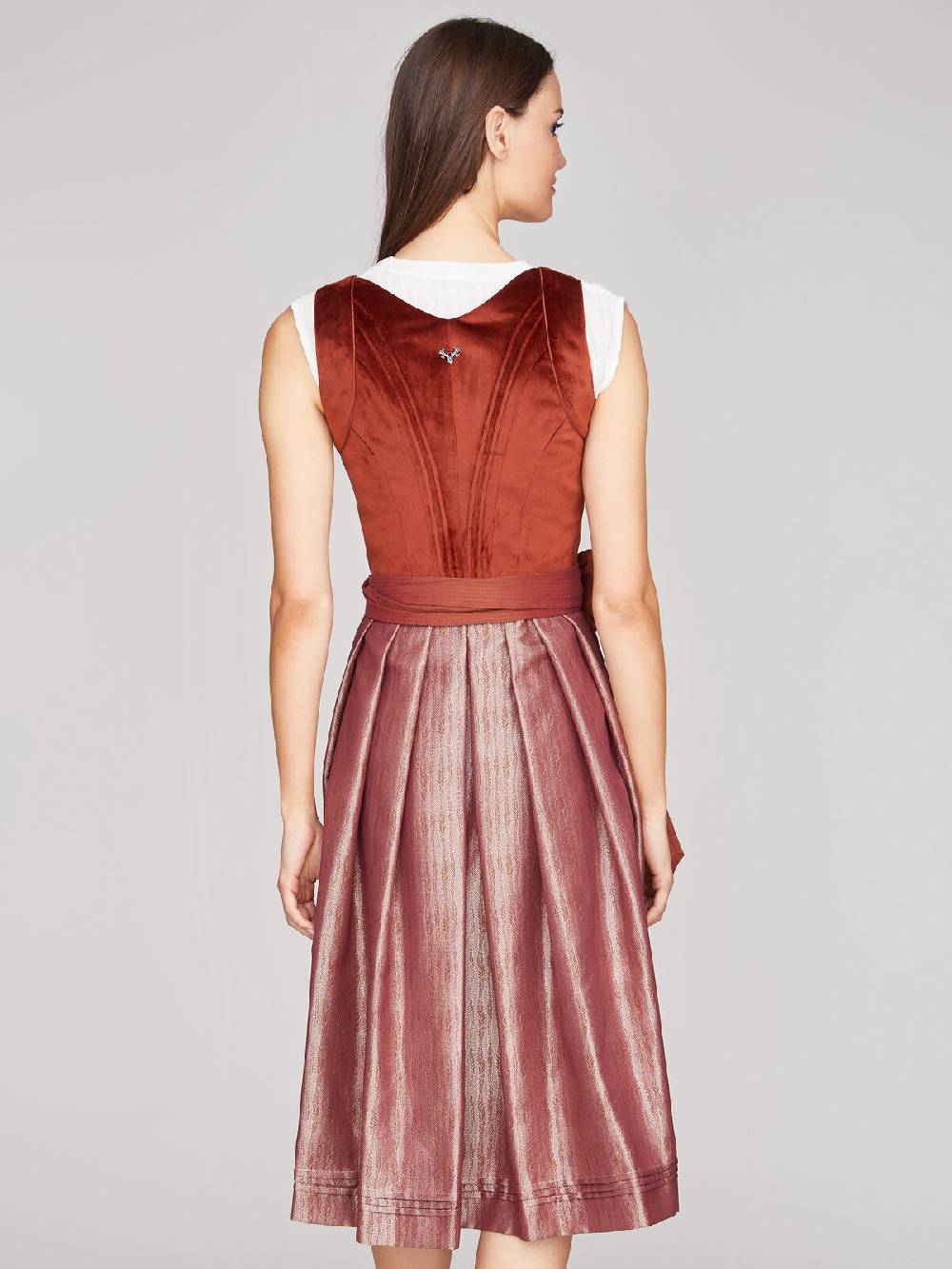 Limberry Rostrotes Dirndl mit Samt Mieder - NELLIE SAFFRON Tiefpreis
