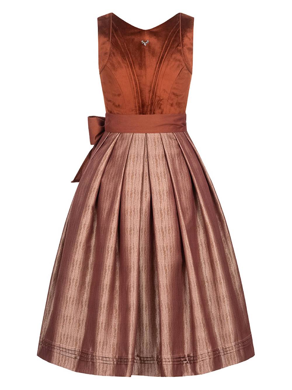 Limberry Rostrotes Dirndl mit Samt Mieder - NELLIE SAFFRON Tiefpreis