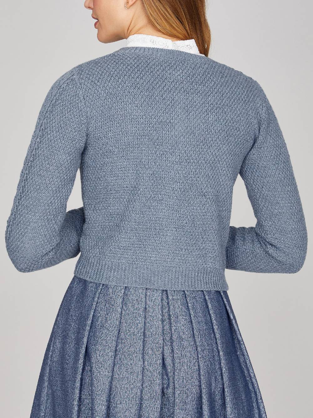 Limberry Rauchblaue Strickjacke - EVI Neueste Stile