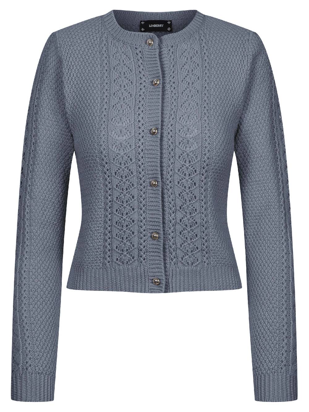 Limberry Rauchblaue Strickjacke - EVI Neueste Stile