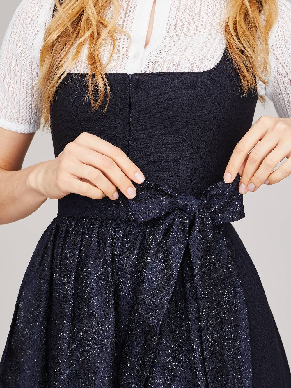 Limberry Dunkelblaues strukturiertes Dirndl - RAVEN MIDNIGHT BLUE Vierteljährliche Förderung