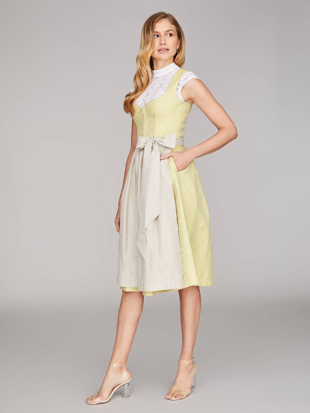 Limberry Limonengrünes Dirndl - JOAN LIME GREEN Im Verkauf