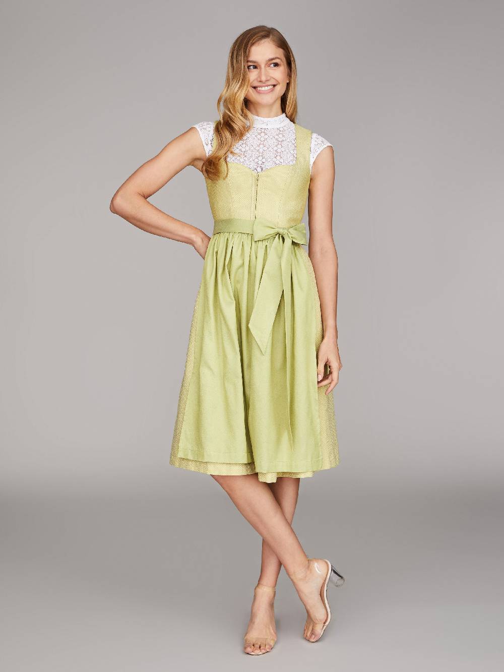 Limberry Limonengrünes Dirndl - JOAN LIME GREEN Im Verkauf