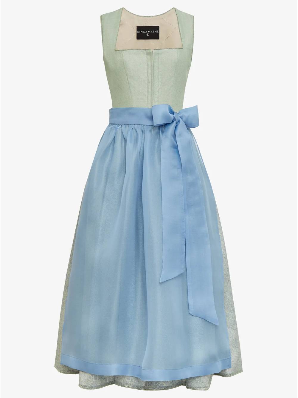 Limberry Salbei-farbenes Dirndl mit Leinen Mieder - ALCAMO SALBEI zollfrei