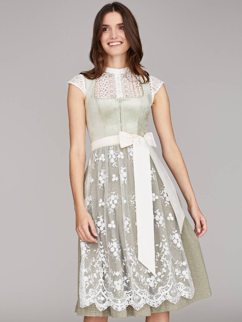 Limberry Salbeigrünes Samtdirndl - RUTH SAGE GREEN Hotsell