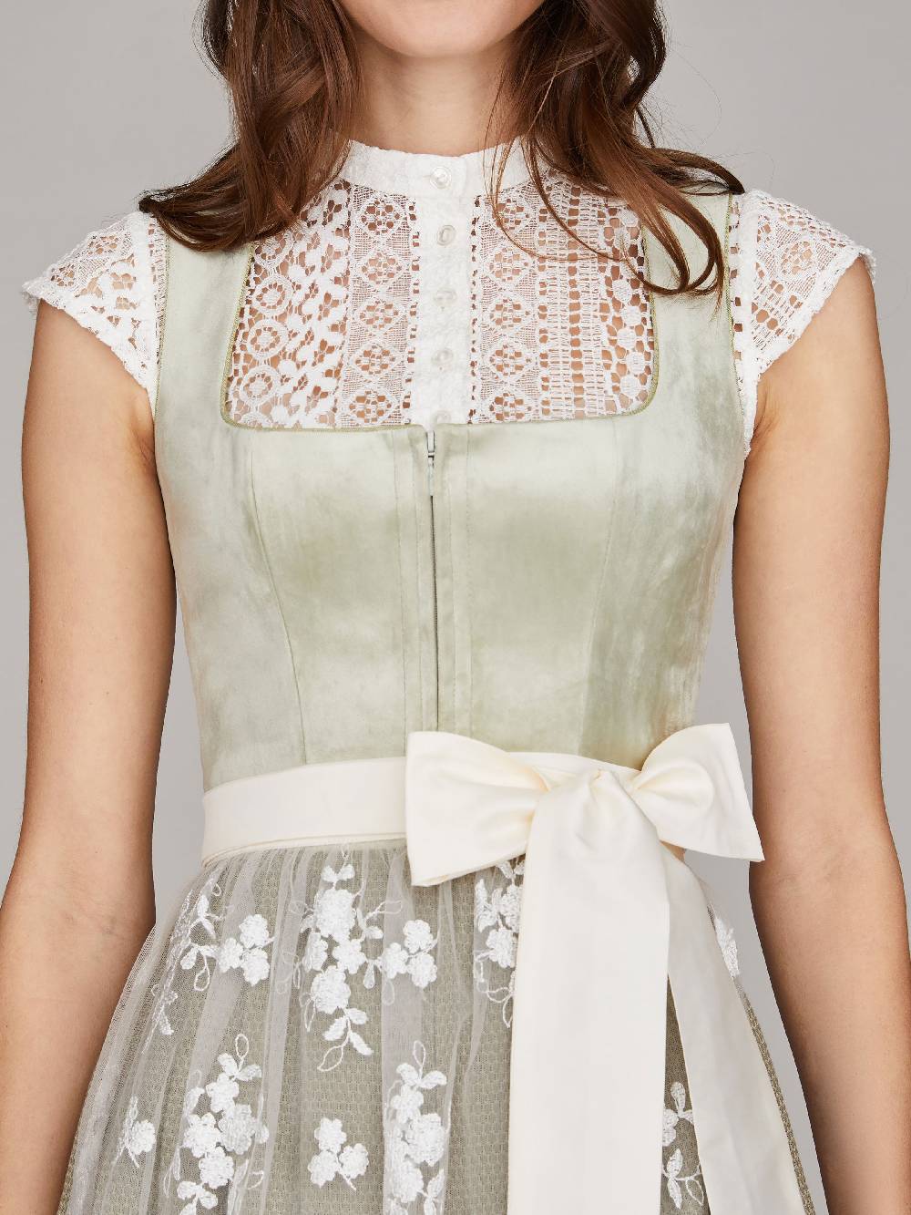 Limberry Salbeigrünes Samtdirndl - RUTH SAGE GREEN Hotsell