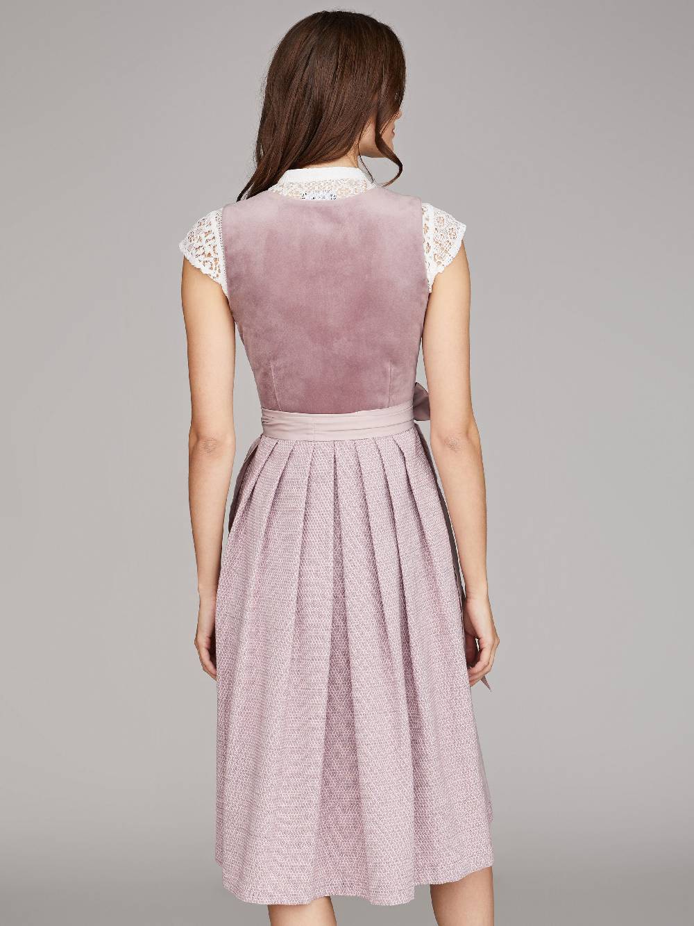 Limberry Mauvefarbenes Samtdirndl - RUTH MELLOW MAUVE im Angebot