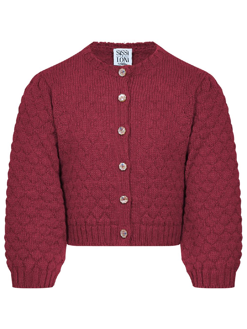 Limberry Dunkelrote Strickjacke für Kinder - INGE DUNKELROT Blitzverkäufe