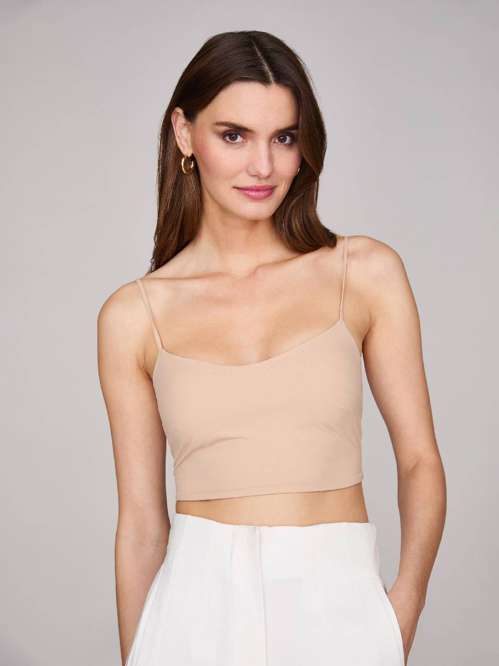 Limberry Nudefarbenes Croptop mit Spaghettiträgern - PAGE Valentinstagsangebot