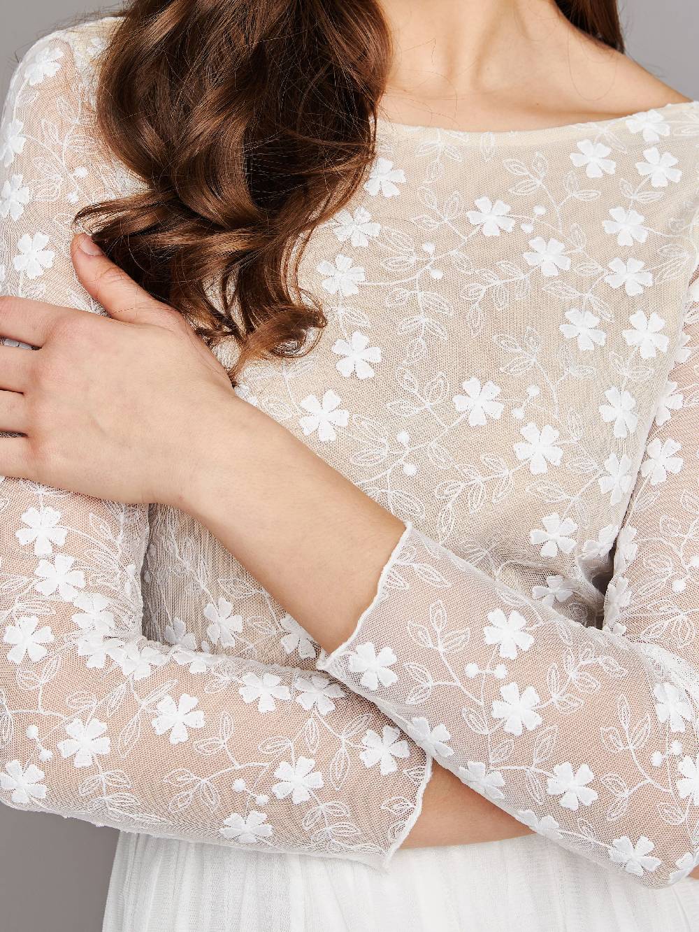 Limberry Cremefarbener Braut-Body mit tiefem Rückenausschnitt - LIA Jubiläumsangebot