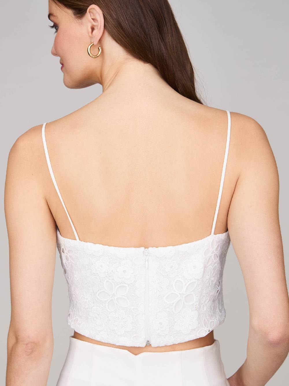 Limberry Cremefarbenes Braut-Top mit dünnen Trägern - DAISY Riesige Rabatte