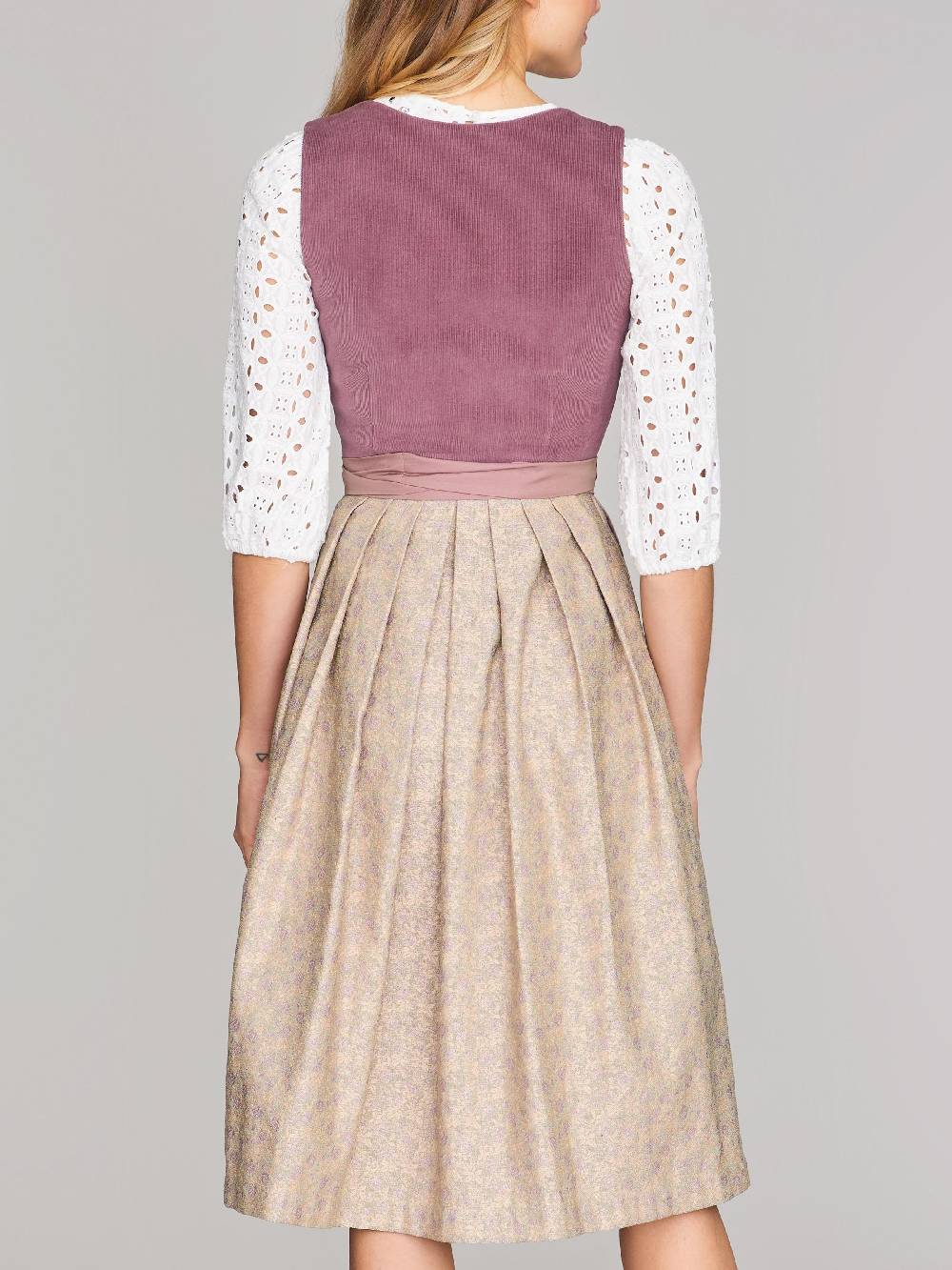 Limberry Pflaumen-farbenes Dirndl mit Cord-Mieder - CAMILLE FADED PLUM Saisonale Angebote