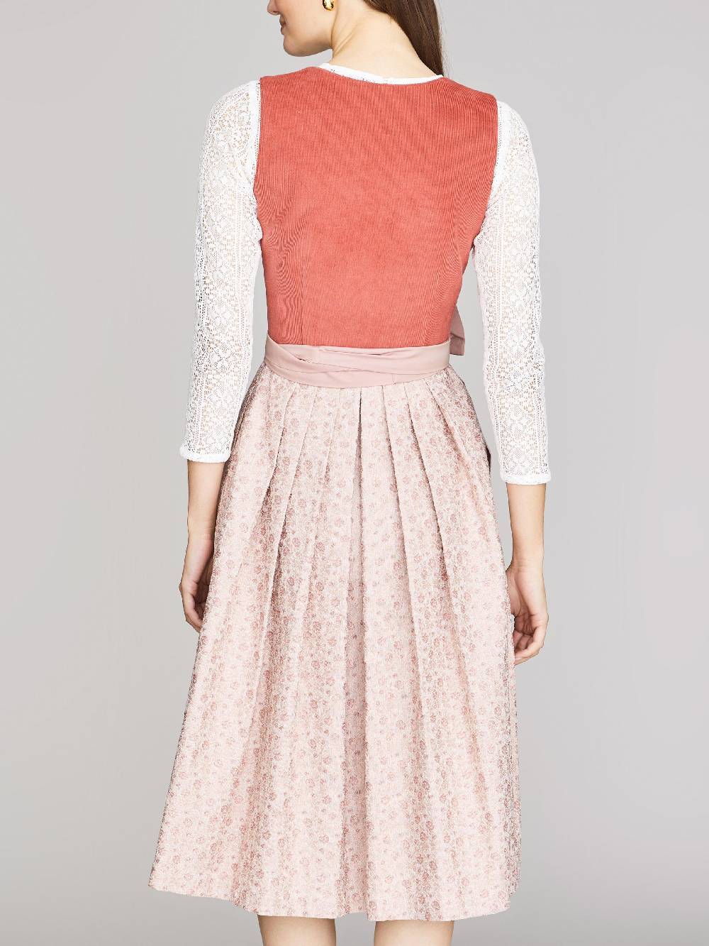 Limberry Coral-farbenes Dirndl mit Cord-Mieder - CAMILLE DUSTY ROSE Tägliche Deals