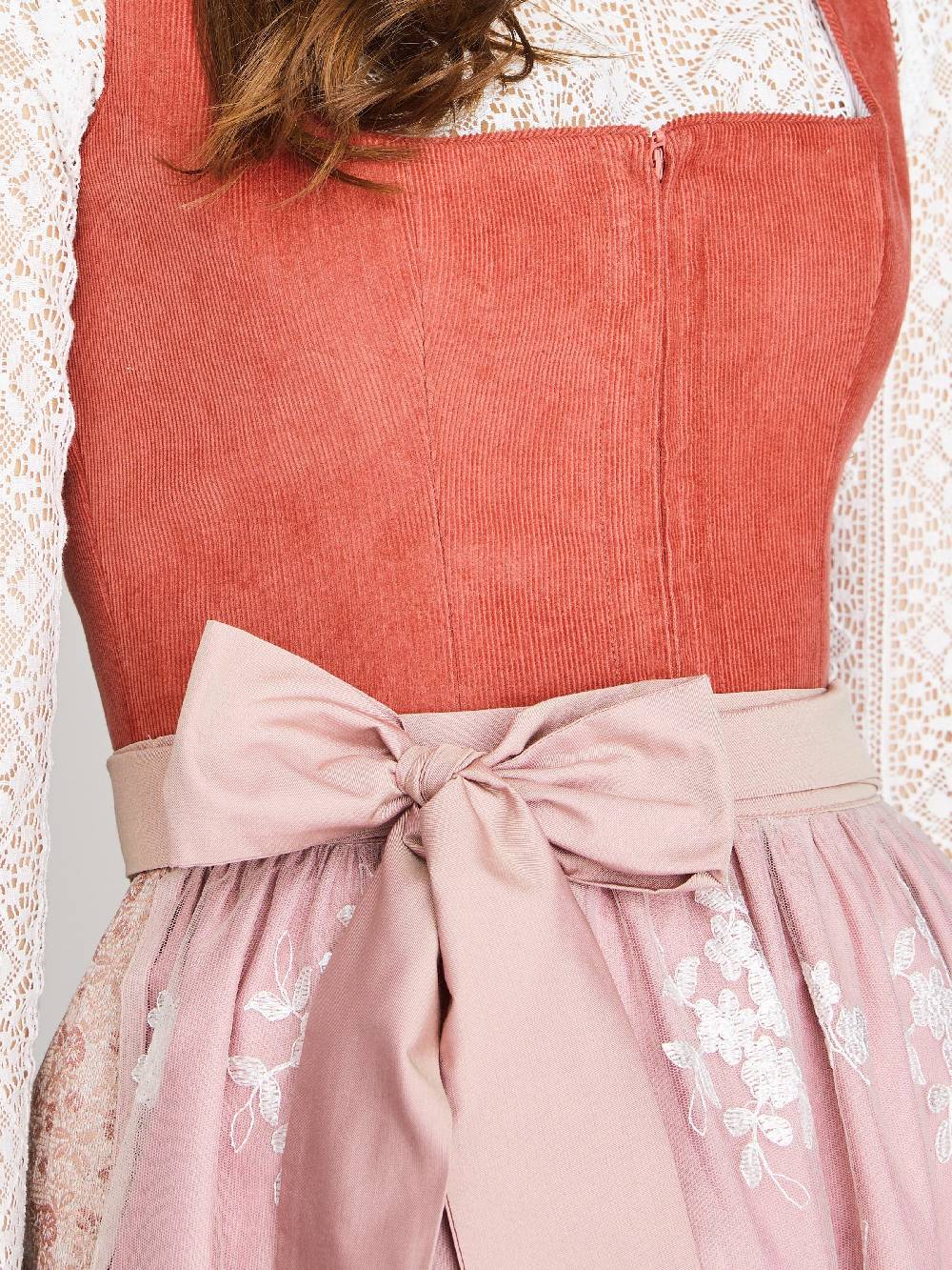 Limberry Coral-farbenes Dirndl mit Cord-Mieder - CAMILLE DUSTY ROSE Tägliche Deals